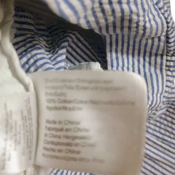Brooks Brothers Seersucker Shorts Size 4 Blue White Striped Coastal - Picture 4 of 4